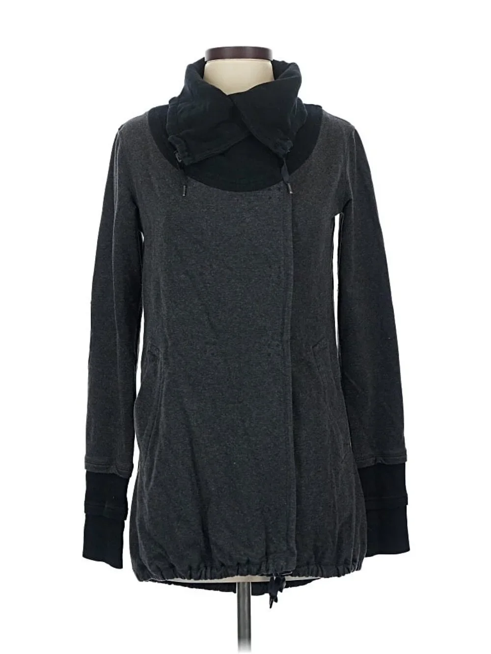 Lululemon Athletica Gratitude Wrap Charcoal Gray Size 4 Cozy French Terry